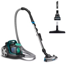 Aspirator fara sac Philips PowerPro Active FC9555/09, 900 W, 1.5 L, filtru anti-alergeni, Verde