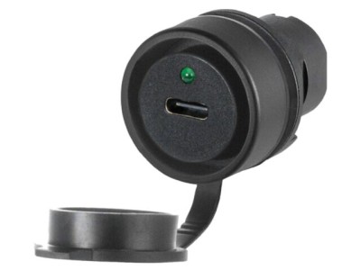 Soclu USB 3.0 C/A 22mm EAO pe panou neagră &amp;Oslash;22,3mm 46 -25&amp;divide;55&amp;deg;C foto