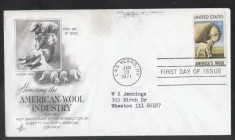 United States 1971 Wool industry FDC K.668