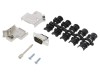 Conector D-Sub Tată 9 Pini 45&deg; Ecranat Amphenol L17D45ZK09+L717DE09PST Montare pe Cablu