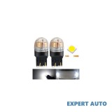 Bec 2 faze t20 7443 w21/5w 15smd 2835 12v canbus nonpolar 320 lumen lumina alba cod: spt15-7443-w Alta marca Alt model #7