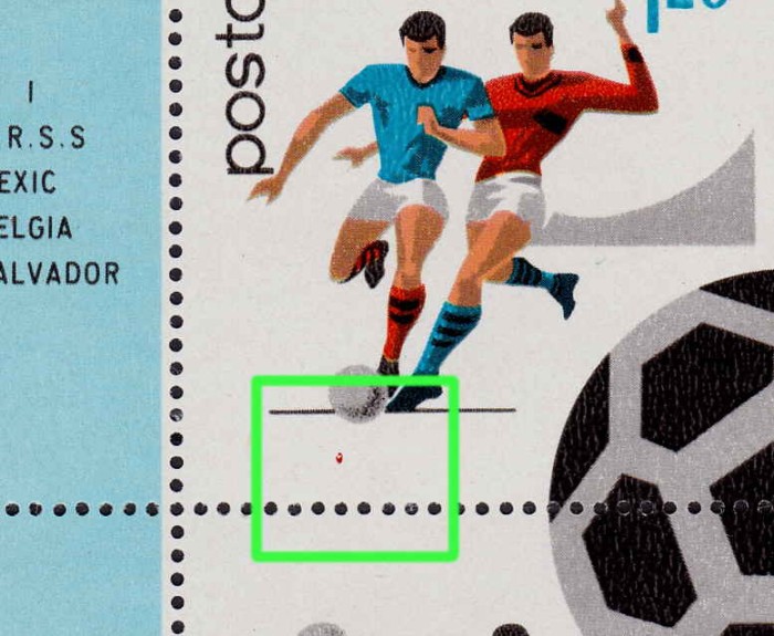 RO 1970 ,LP 729a,&quot;C.M. Fotbal &quot;tip III ,cu EROARE catalogata,MNH
