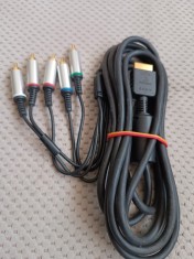 Cablu component (HD TV) YPbPr pt Televizor AV RCA RGB pentru consola joc Playstation 1, 2, sau 3, original SONY ps2 ps 2