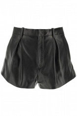 Pantaloni scurti dama Saint laurent leather shorts 648018 YC2ZZ 1000 Negru foto