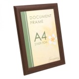 Ramă Foto MDF, Model Efect de Lemn, Maro, Dimensiune 21x29.7cm (A4), Oem