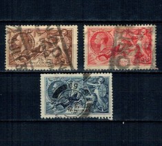 Marea Britanie 1934 - Uzuale George V, Britannia, serie stampilata