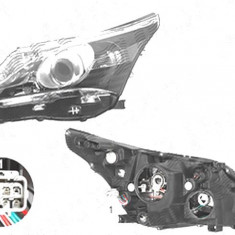 Far Toyota Avensis (T27), 01.2012-07.2015, fata, Stanga, cu LED daytime running light; H11+H9+W21/5W+WY21W; electric; fara motoras;