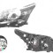 Far Toyota Avensis (T27), 01.2012-07.2015, fata, Stanga, cu LED daytime running light; H11+H9+W21/5W+WY21W; electric; fara motoras;