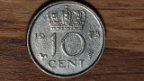 Olanda - moneda de colectie - 10 cents 1973 - Juliana - superba !, Europa
