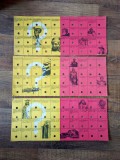 3 planse din jocul vechi romanesc &quot;80 INTREBARI RASPUNSURI ISTORIE&quot;, 1974