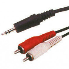 Cablu Jack stereo 3.5 mm la 2x RCA 15m Cabletech