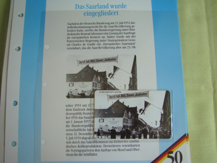 3 Cartele Telefonice &quot;50 Jahre Deutschland&quot; - Exponate NOI / 8