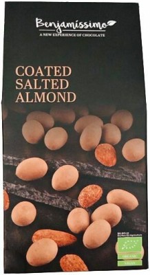 Migdale sarate invelite in ciocolata cu caramel salat, bio, 60g, Benjamissimo foto