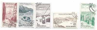 Romania (207) - Puncte turistice la munte, 1964 - serie obliterata foto