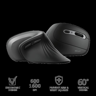 Mouse Trust Verro Ergonomic 1600 DPI, ng foto