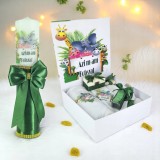 Cumpara ieftin Set Cutie Trusou cu Lumanare, 9 Piese, "Azi m-am Botezat", Verde Safari Animale - TB260