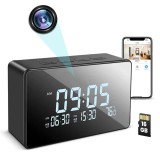 Cumpara ieftin Ceas de birou cu Camera Spion iUni IP61, Full HD, 16GB, Wi-Fi, Night Vision, Termometru interior