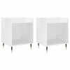 Noptiere, 2 buc., alb extralucios, 40x35x50 cm, lemn compozit, DKD Home Decor