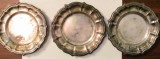 GE - Set de 3 farfurioare mai vechi / alama argintata / marcaj &quot;STEFANI Bologna&quot;, Ornamentale