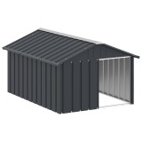 Casa pentru caini antracit 116,5x153x81,5 cm otel galvanizat
