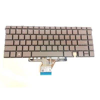 Tastatura Laptop 2-in-1, HP, Spectre X360 16-F, 16T-F, TPN-C154, M85604-001, M85604-B31, M85604-031, M83497-B31, M83497-031, iluminata, gri, layout US foto