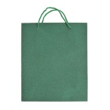 Punga de cadou verde cu sclipici 30 cm