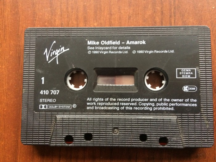 mike oldfield amarok 1990 caseta audio muzica ambientala prog rock experimentala