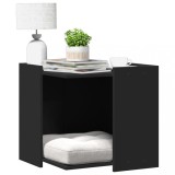 VidaXL Cutie litieră pisici negru 53x53x51 cm lemn prelucrat