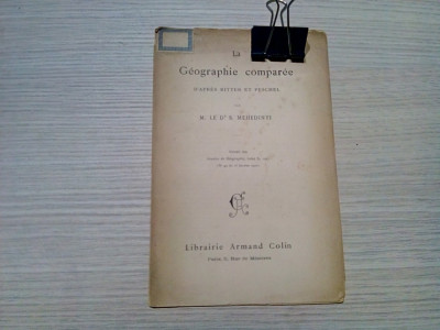 LA GEOGRAPHIE COMPARE d`apres Ritter et Peschel - S. Mehedinti - 1901, 9 p. foto