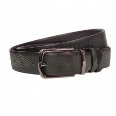 Curea barbati, casual-eleganta, din piele ecologica premium, latime 3.5 cm, Gri inchis - CK202GRI