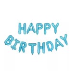 Set Baloane Folie Happy Birthday, Flippy, 40 cm, Baby Blue - Decor Petrecere Aniversare Copii