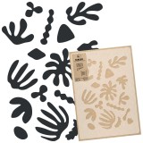 Șablon din plastic reutilizabil // FLOARE - CORAL - MATISSE - MARE (59x95cm)