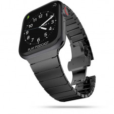 Curea Tech-Protect Linkband pentru Apple Watch 4/5/6/7/8/9/Se/Ultra 1/2 (42/44/45/49 Mm) Negru