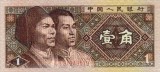 CHINA █ bancnota █ 1 Jiao █ 1980 █ P-881 █ UNC █ necirculata