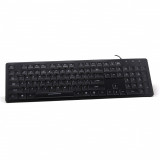 Tastatură Slim cu Fir USB &ndash; Taste Subțiri și Iluminate