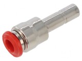 Racord push-in reducție alamă nichelată 6mm 0,99&divide;20bar