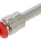 Racord push-in reducție alamă nichelată 6mm 0,99&divide;20bar