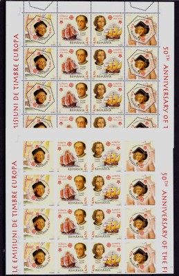 ✅RO 2005 LP 1691+a &amp;quot;50 ani Europa- Cristofor Columb&amp;quot;,bloc 4 dant.+nedant , MNH foto