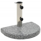 Cumpara ieftin Suport umbrelă de soare, gri, granit, 10 kg, curbat