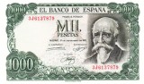 Spania 1000 1 000 Pesetas 1971 P-154 aUNC