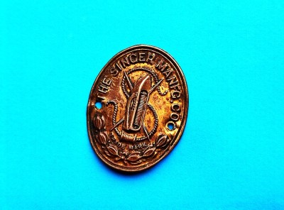 Insigna 1890-SINGER--Rara foto