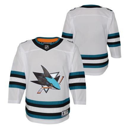 San Jose Sharks tricou de hochei pentru copii Premier White Away - S/M