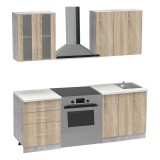 Set mobila bucatarie 4 buc Festa &Iota;II Pako World Sonoma 140x60x85 cm
