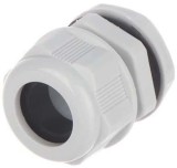 Presetupa filetata PG21, constructie robusta, culoare gri, protectie cabluri