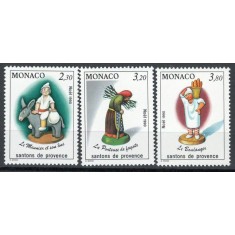 Monaco 1990 Mi 1984/86 MNH - Crăciun: Figurine Nașterea Domnului (II)