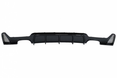 Difuzor Bara Spate Evacuare Dubla BMW Seria 4 F32 F33 F36 (2013-2019) Negru Lucios Performance AutoTuning foto