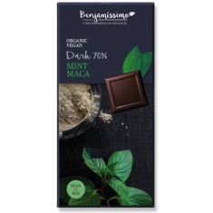 Ciocolata cu menta si maca bio, 70g, Benjamissimo