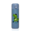 Sticla de baut cu pai din silicon pentru copii, din otel inoxidabil, 350ml, albastru, Reer 90103 Children SafetyCare