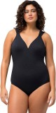 Cumpara ieftin Costum de baie pentru femei Ulla Popken Leo Jacquard, cupe moi, negru, EU 44 - OUTLET