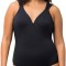 Costum de baie pentru femei Ulla Popken Leo Jacquard, cupe moi, negru, EU 44 - OUTLET